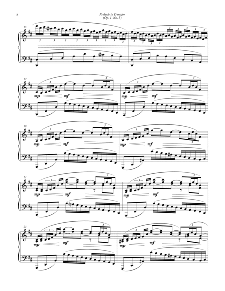 Prelude in D major, Op. 1, No. 5 image number null