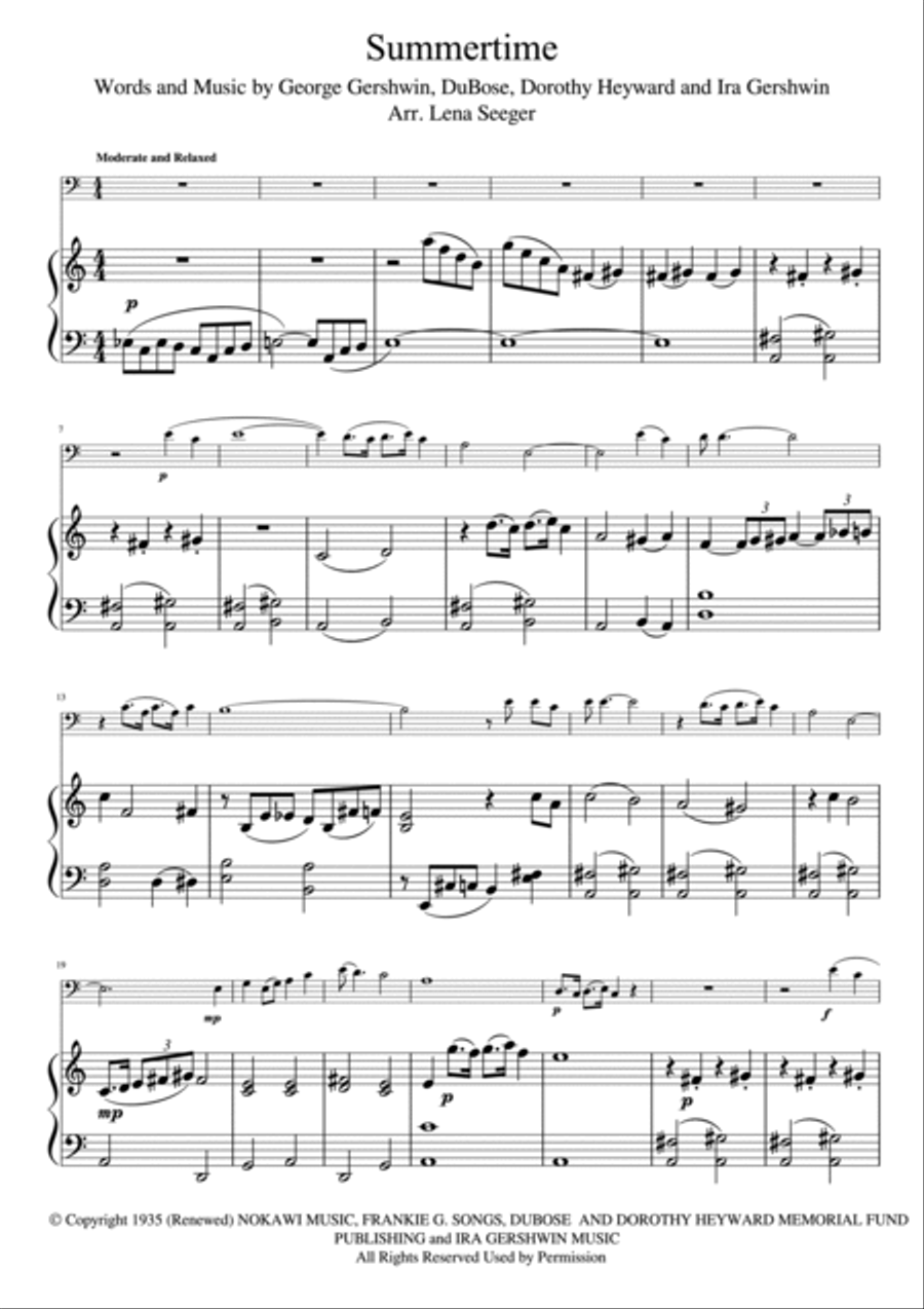 Summertime Bassoon scores gallery preview page 2