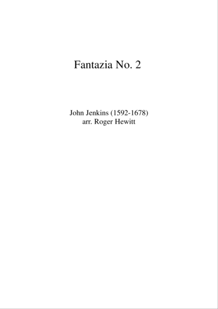 Jenkins - Fantazia No. 2 Small Ensemble scores gallery preview page 1