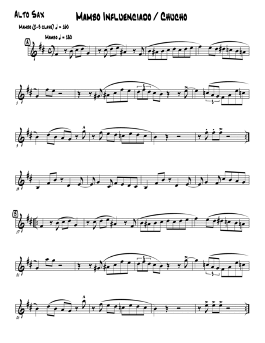 Mambo Influenciado Jazz Ensemble scores gallery preview page 5