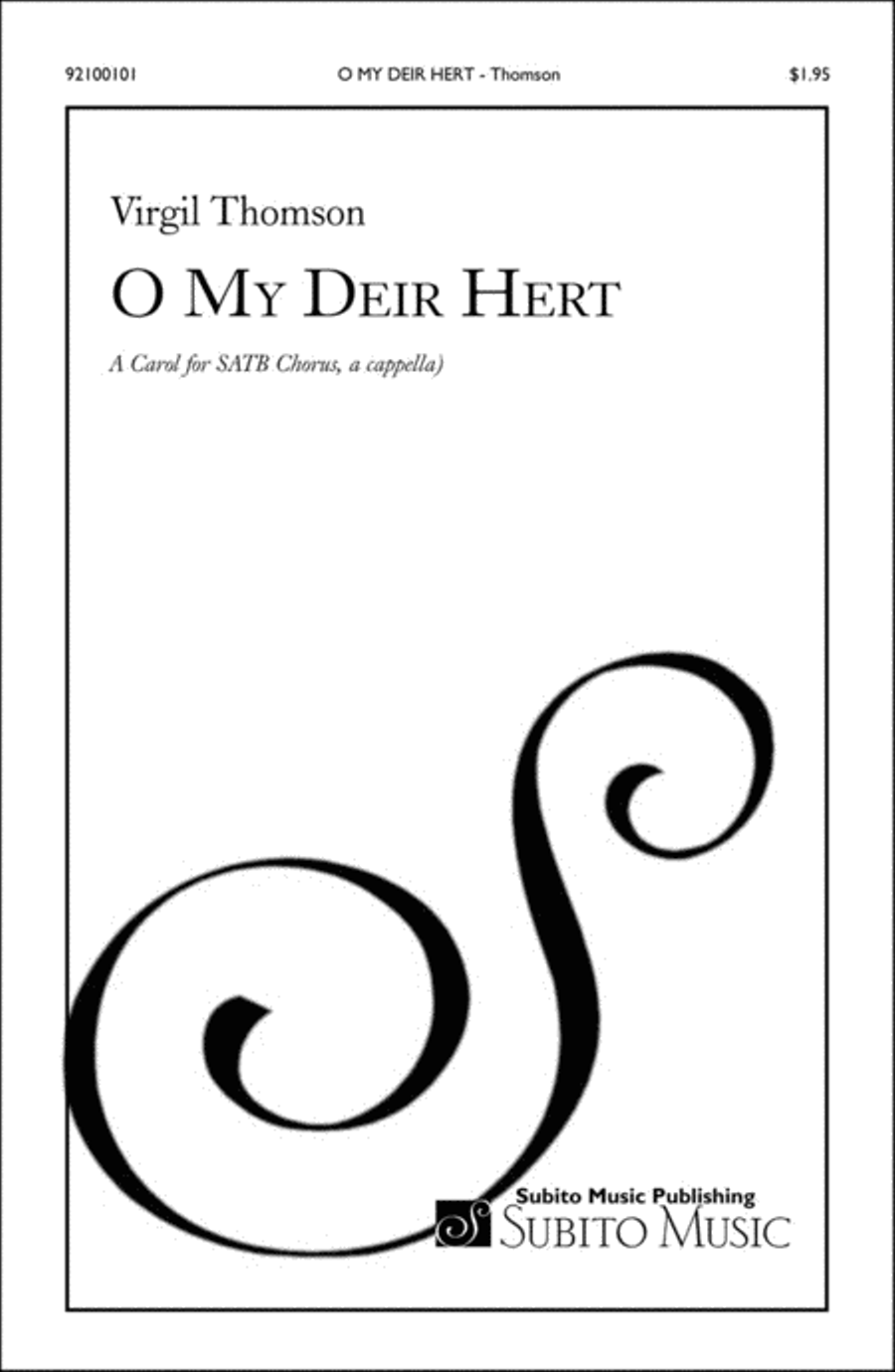 O My Deir Hert A carol O My Deir Hert A carol 4-Part scores gallery preview page 1