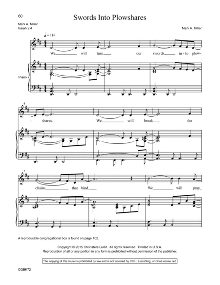 Roll Down, Justice!: Sacred Songs and Social Justice Unison Choir scores gallery preview page 12