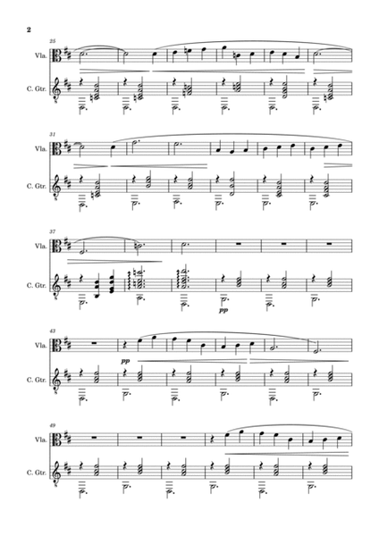 Erik Satie - 1st Gymnopédie. Arrangement for Viola and Classical Guitar image number null