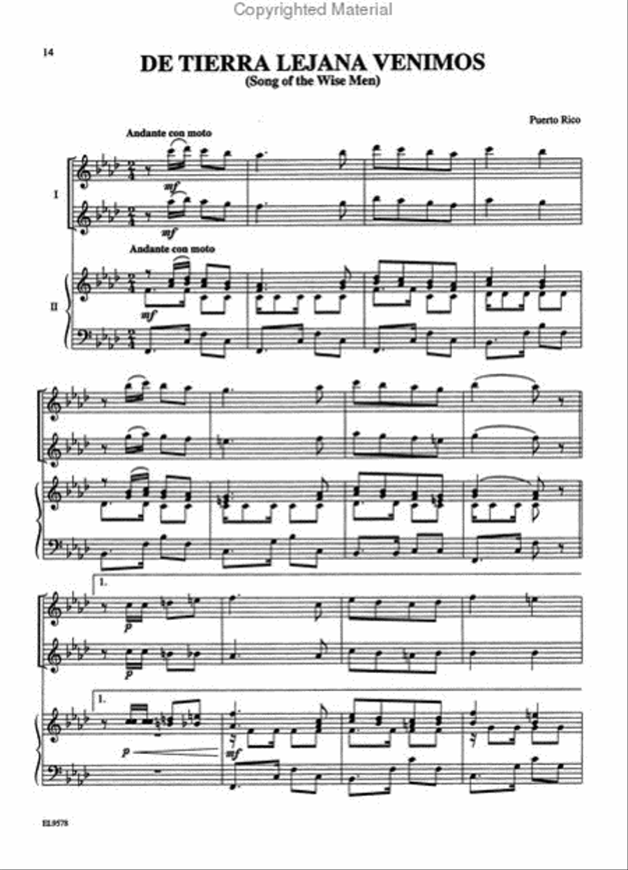 Christmas Quartets for All (Holiday Songs from Around the World) Small Ensemble scores gallery preview page 4