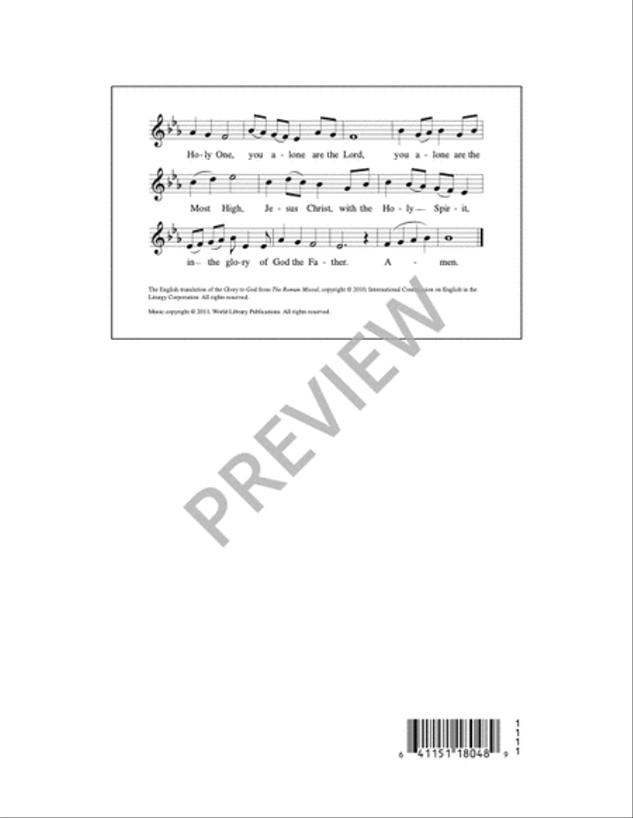 Glory to God-Mass of Wisdom Praise scores gallery preview page 7
