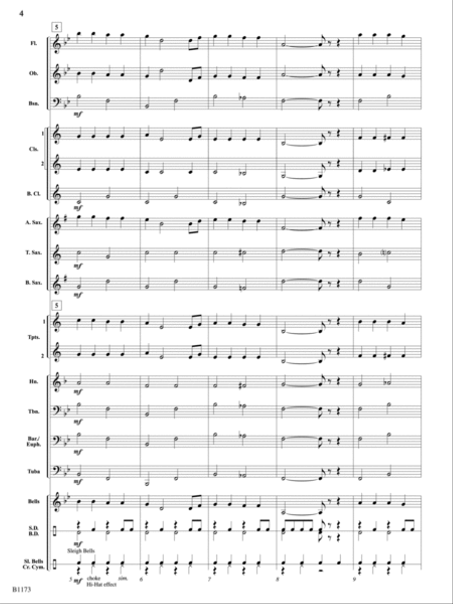A Holly Jolly Christmas: Score Concert Band scores gallery preview page 4