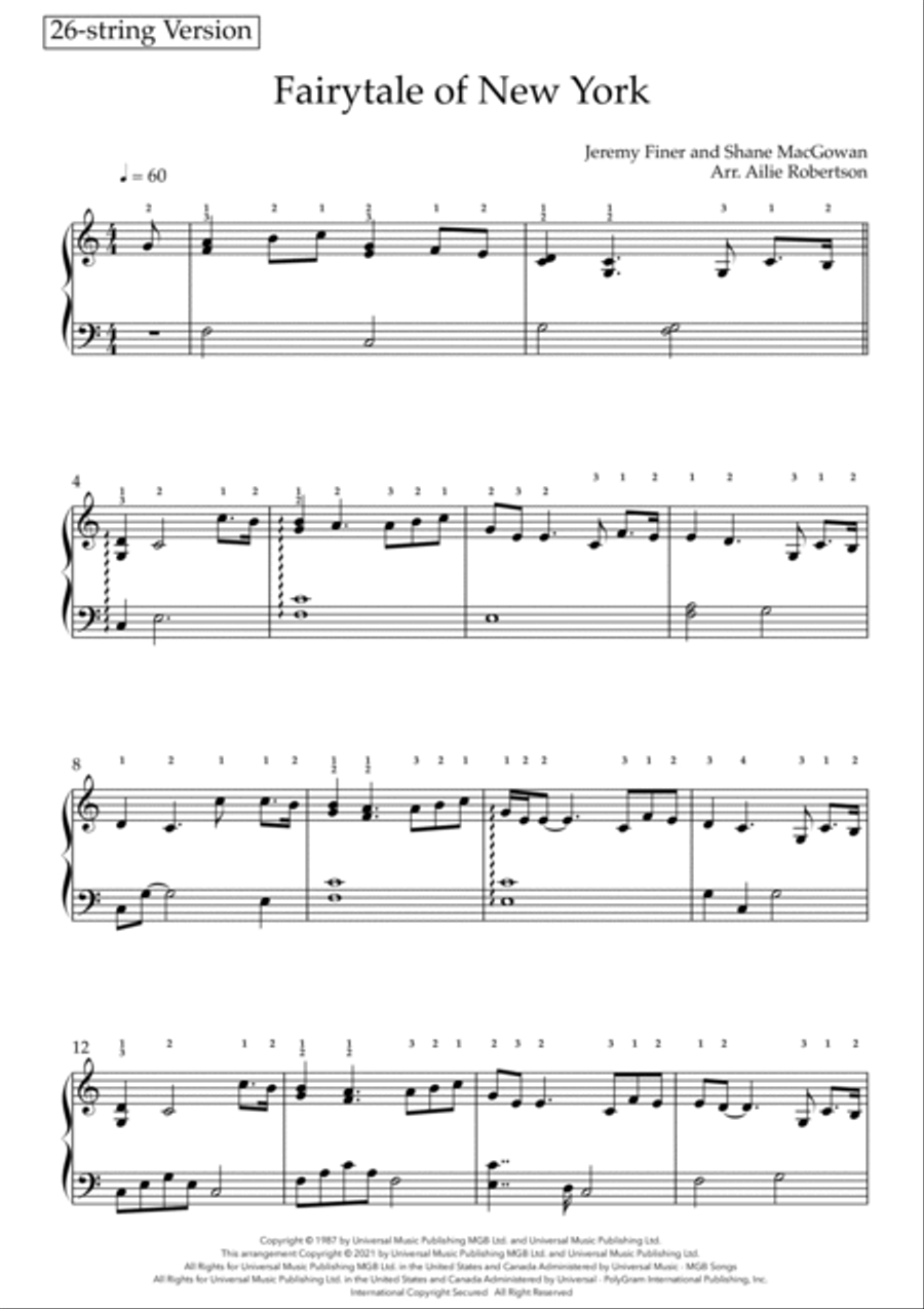 Fairytale Of New York Harp scores gallery preview page 2