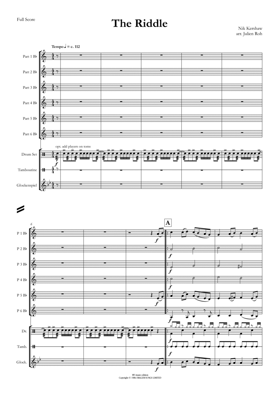 The Riddle Concert Band scores gallery preview page 1