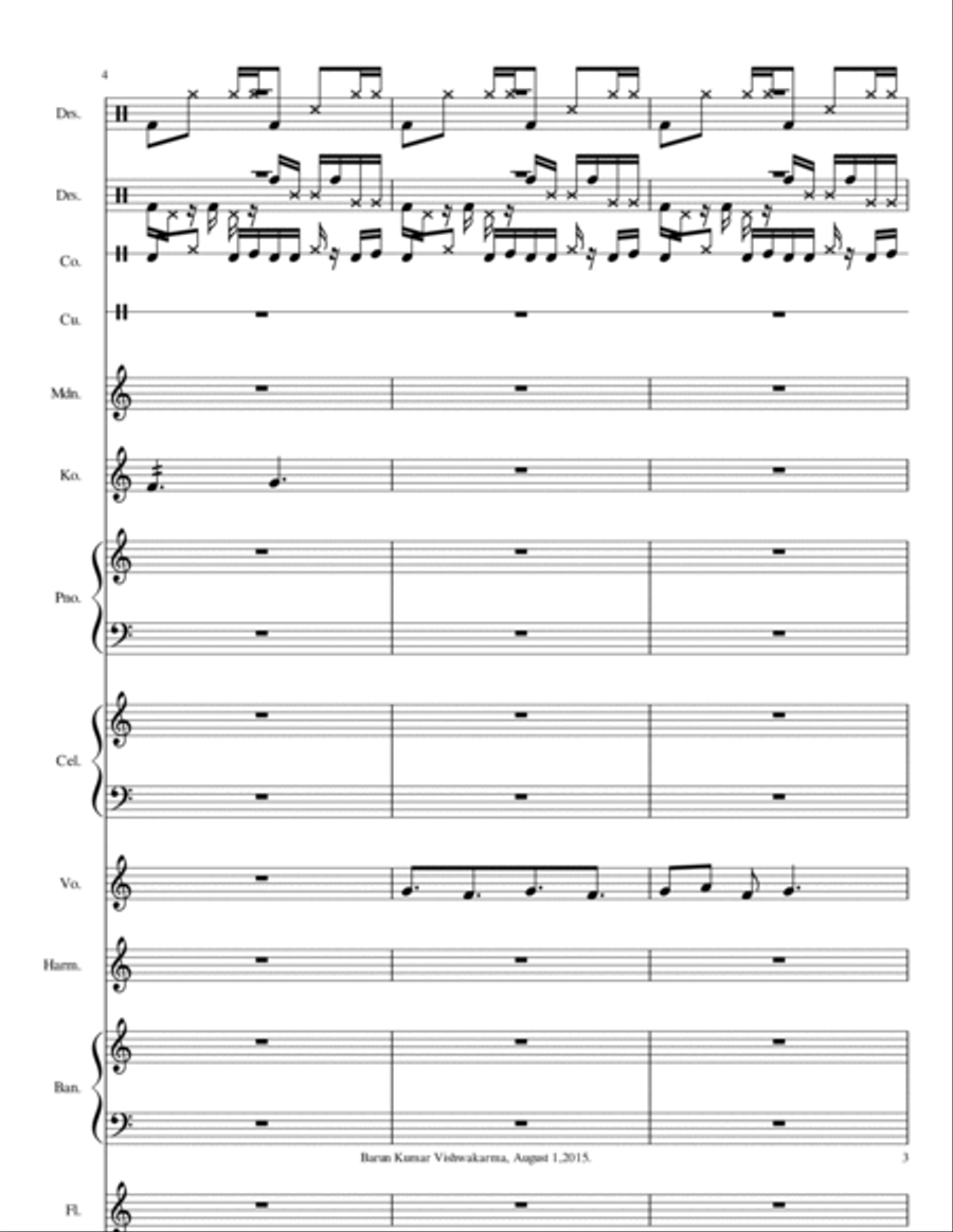 Barun3WaltzFilmDanceMusic Small Ensemble scores gallery preview page 3
