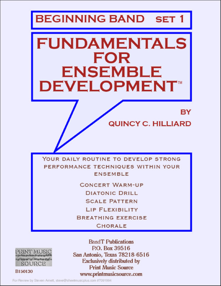 Fundamentals For Ensemble Development Concert Band scores gallery preview page 1