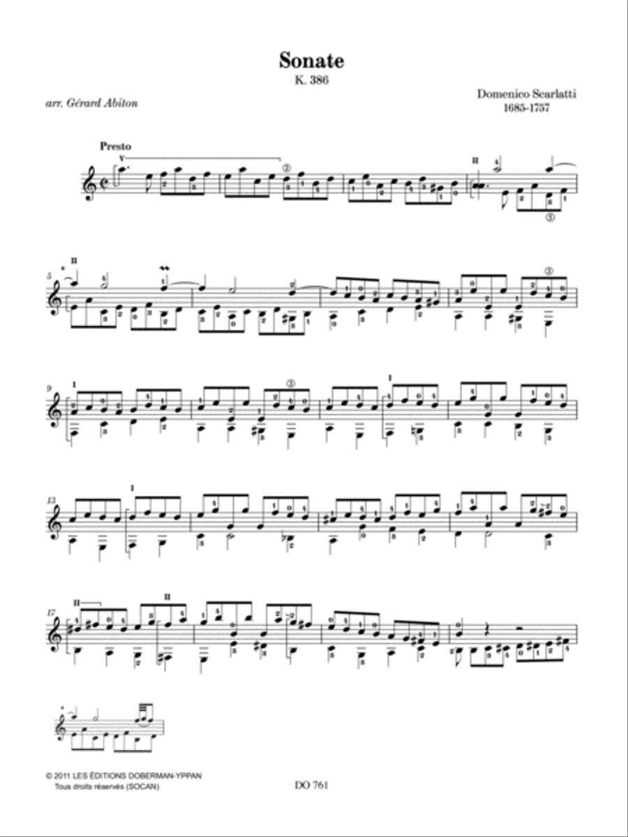 2 Sonates, vol. 1, K. 386, 232 Classical Guitar scores gallery preview page 4