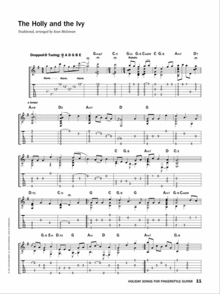 Holiday Songs for Fingerstyle Guitar Acoustic Guitar scores gallery preview page 5