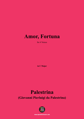 Book cover for Palestrina-Amor,Fortuna,in C Major,for 4 Voices