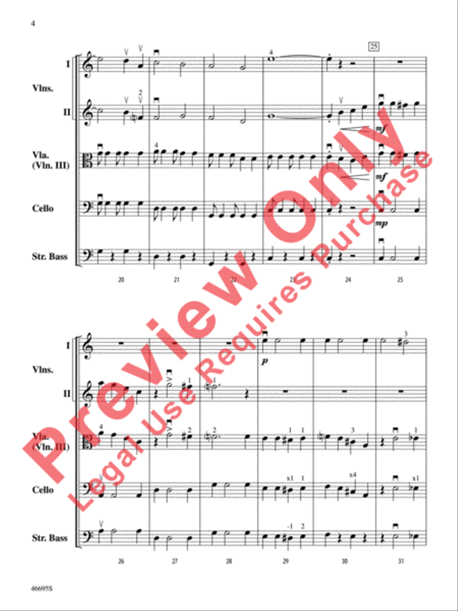 Mele Kalikimaka String Orchestra scores gallery preview page 5