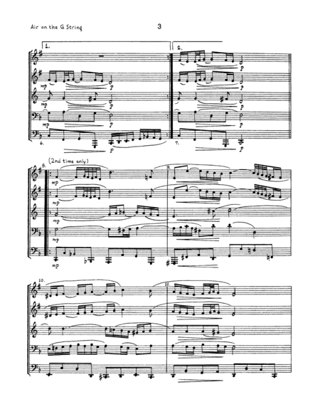 Air On The G String - Full Score