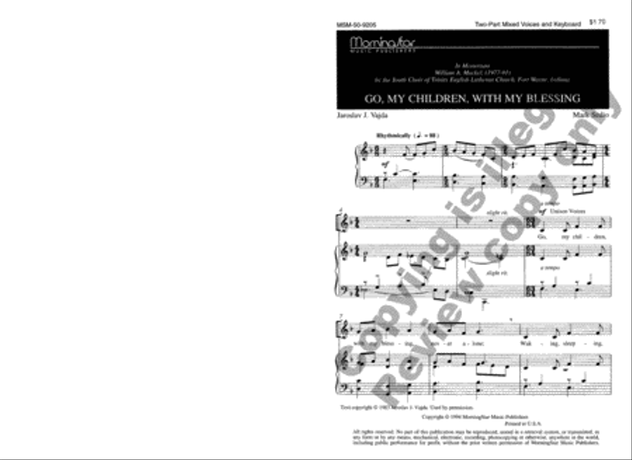 Go, My Children, with My Blessing 3-Part scores gallery preview page 2
