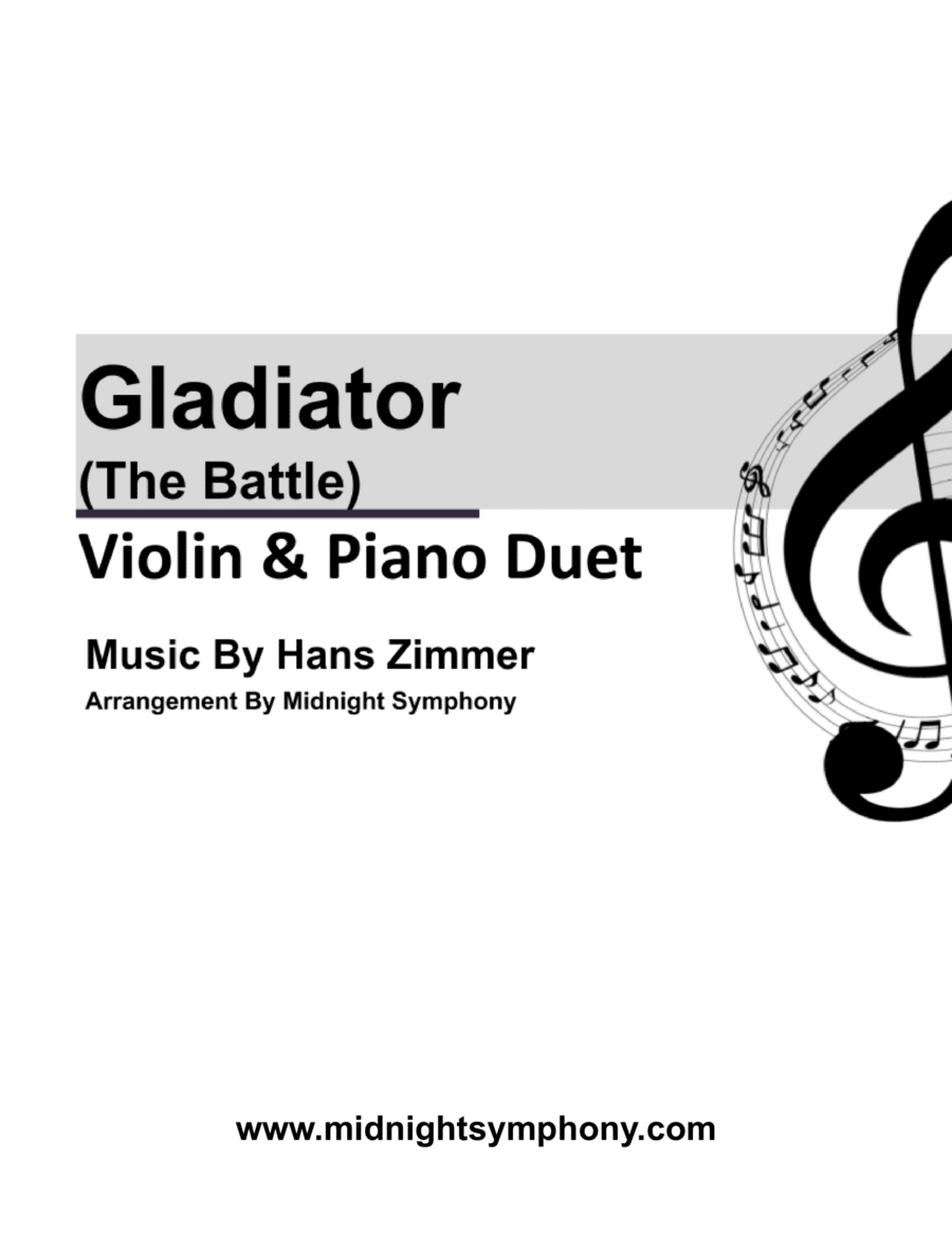Gladiator Main Theme Violin Solo scores gallery preview page 1
