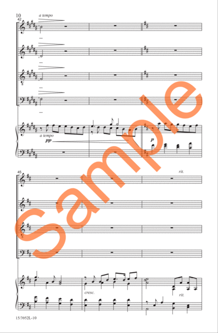 A Prayer in Spring A Prayer in Spring 4-Part scores gallery preview page 9