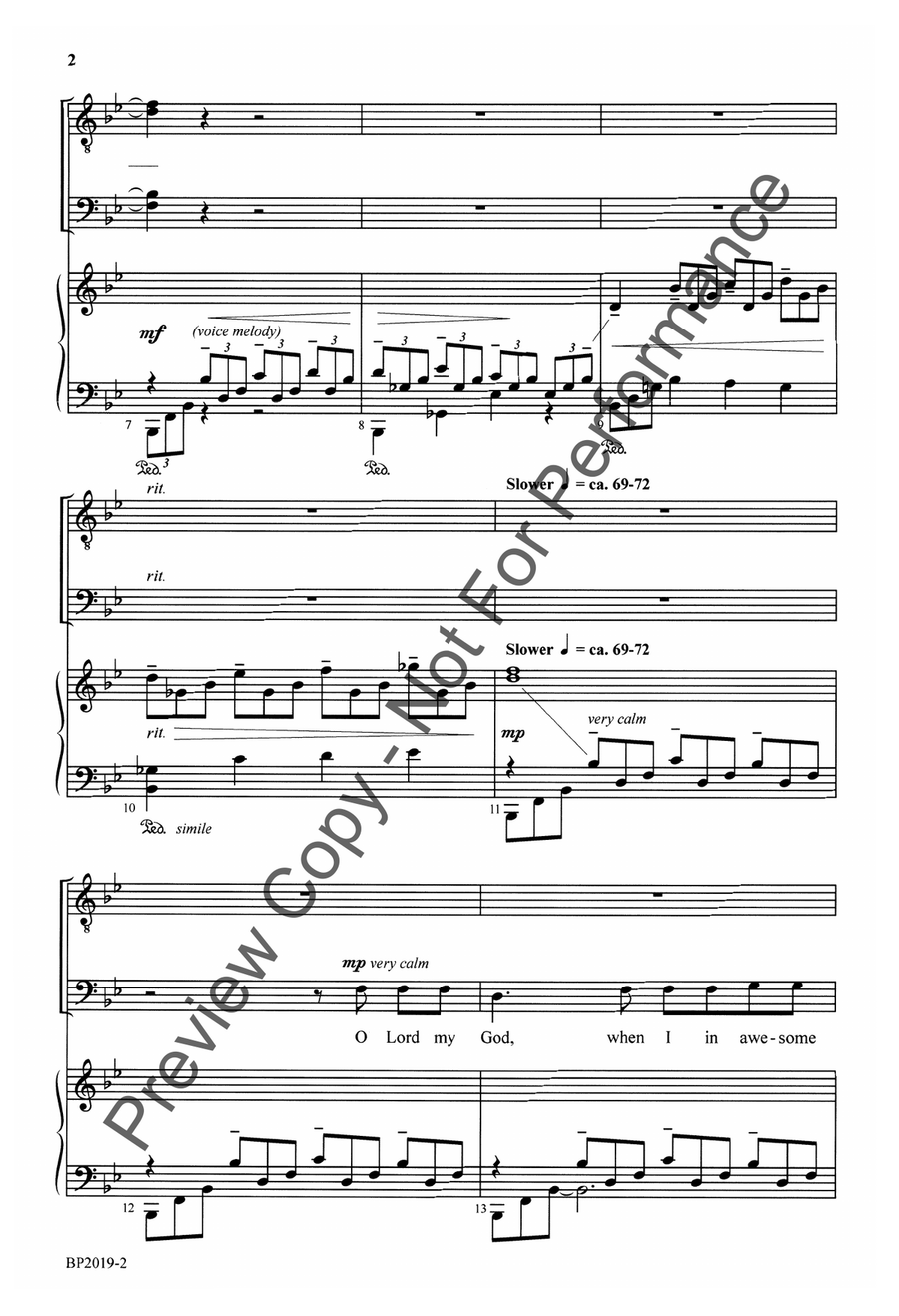 How Great Thou Art - TTBB TTBB scores gallery preview page 3
