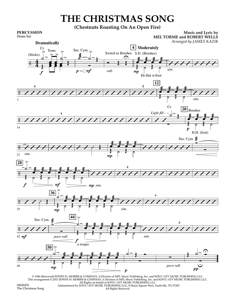 The Christmas Song - Percussion Orchestra scores gallery preview page 1