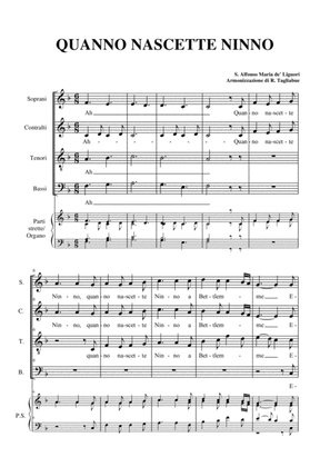 QUANNO NASCETTE NINNO - Arr. for SATB Choir (and Organ)