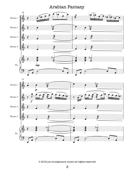 Arabian Fantasy for Marimba Ensemble image number null
