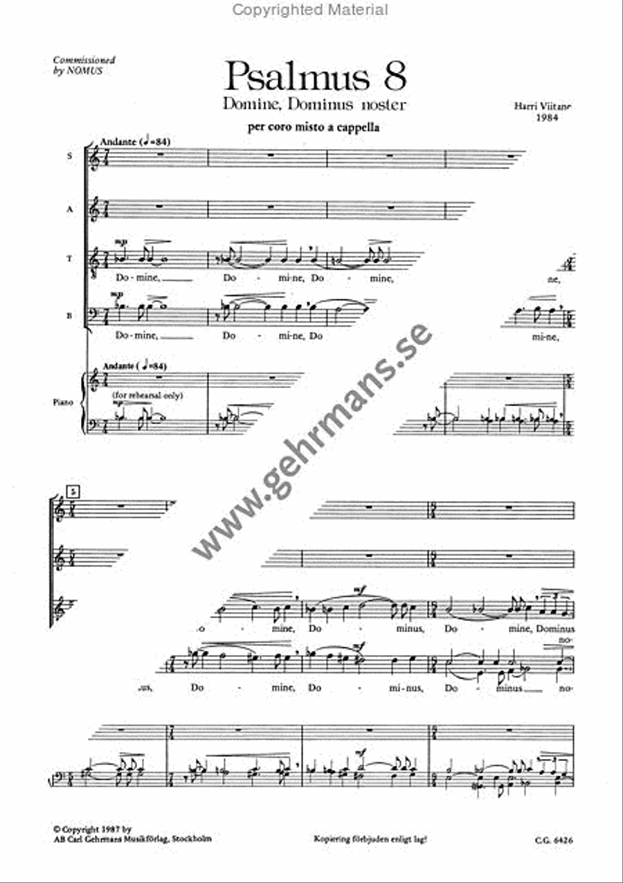 Psalmus 8 4-Part scores gallery preview page 2