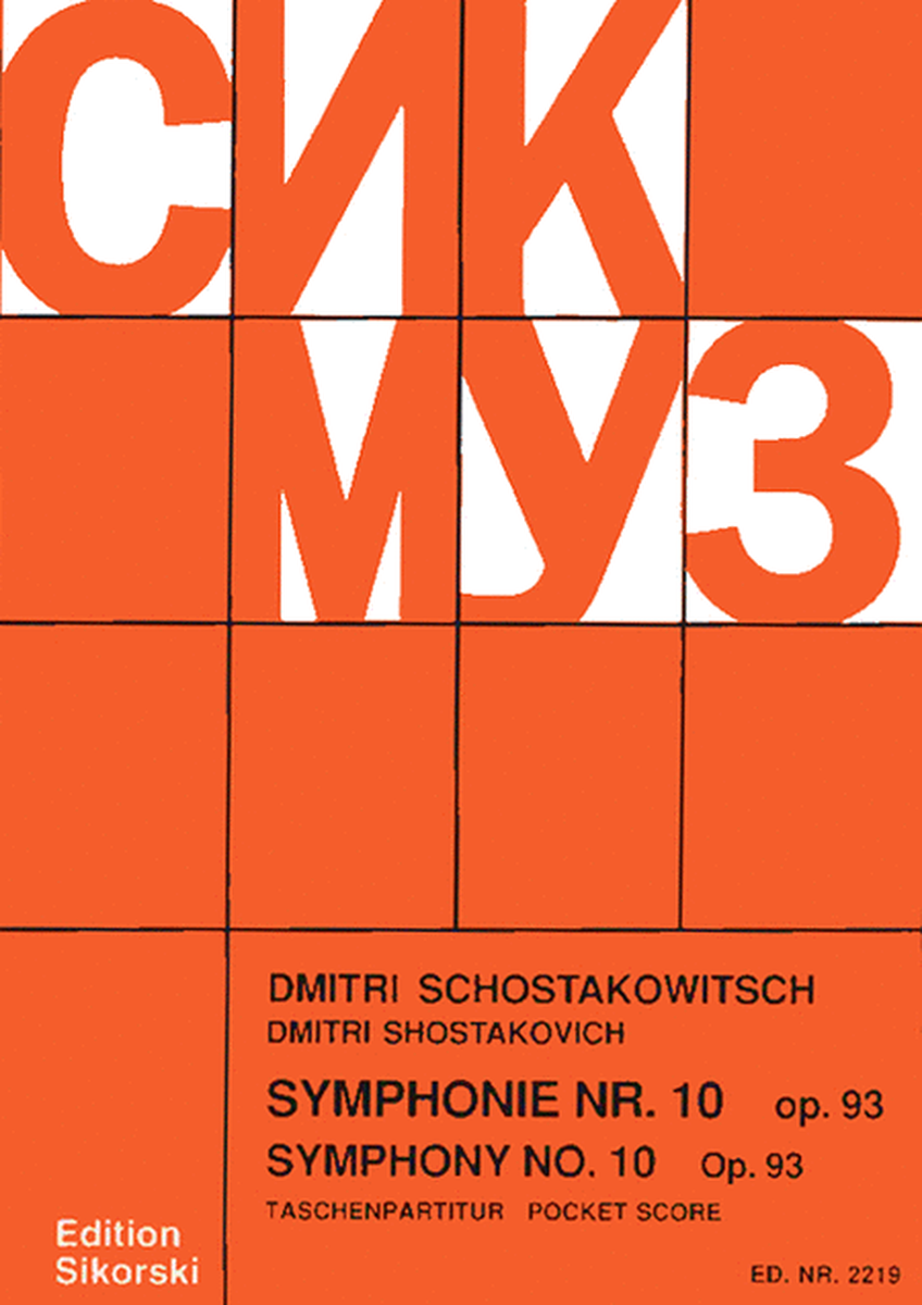 Symphonie No 10 Op 93
