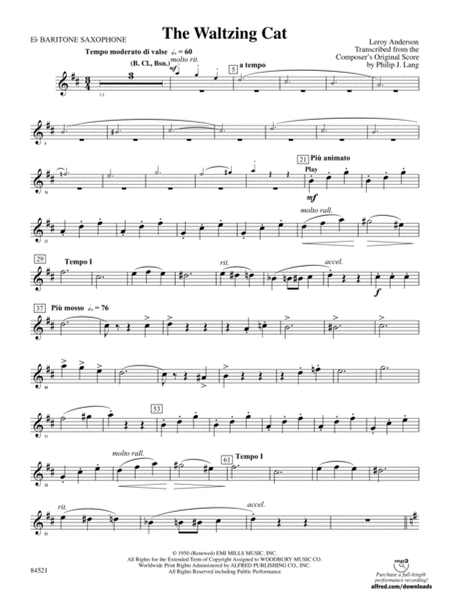 The Waltzing Cat: E-flat Baritone Saxophone