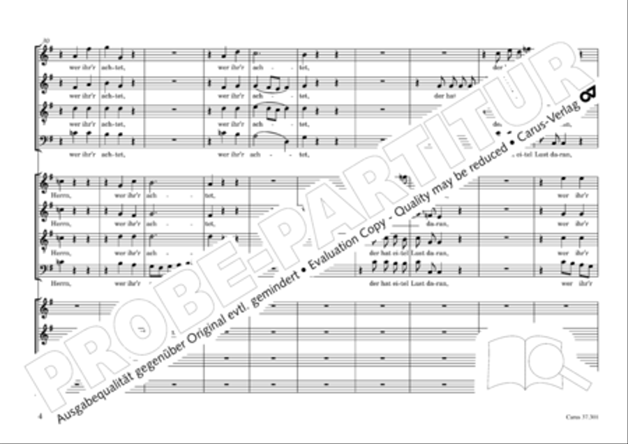 Gross sind die Werke des Herrn 4-Part scores gallery preview page 5
