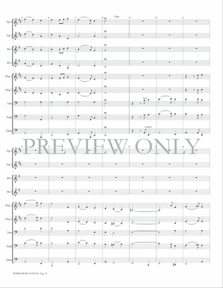 Water Music Suite No. 2 Water Music Suite No. 2 Brass Ensemble scores gallery preview page 17