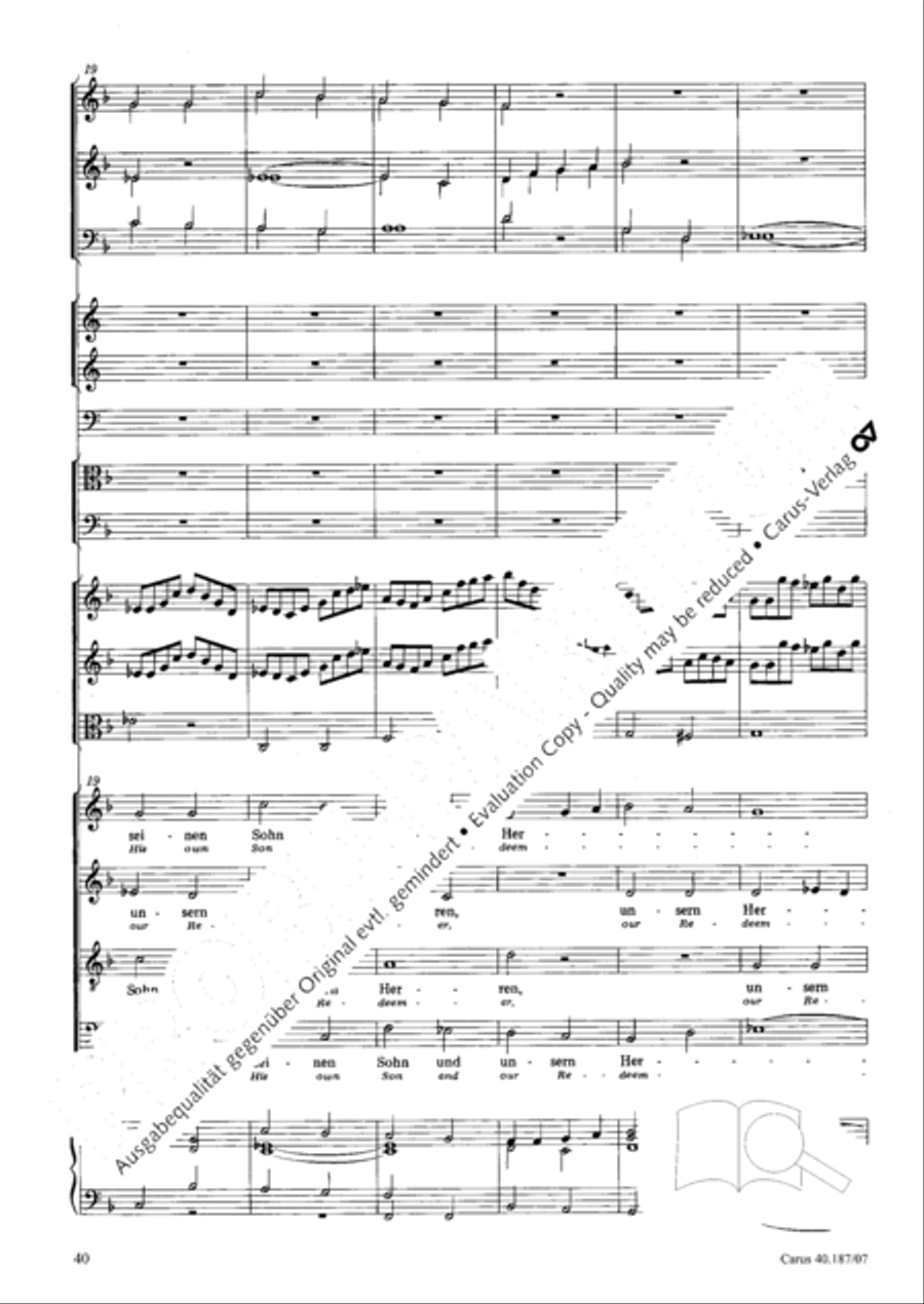 We all believe in one true God (Wir glauben all an einen Gott) 4-Part scores gallery preview page 41