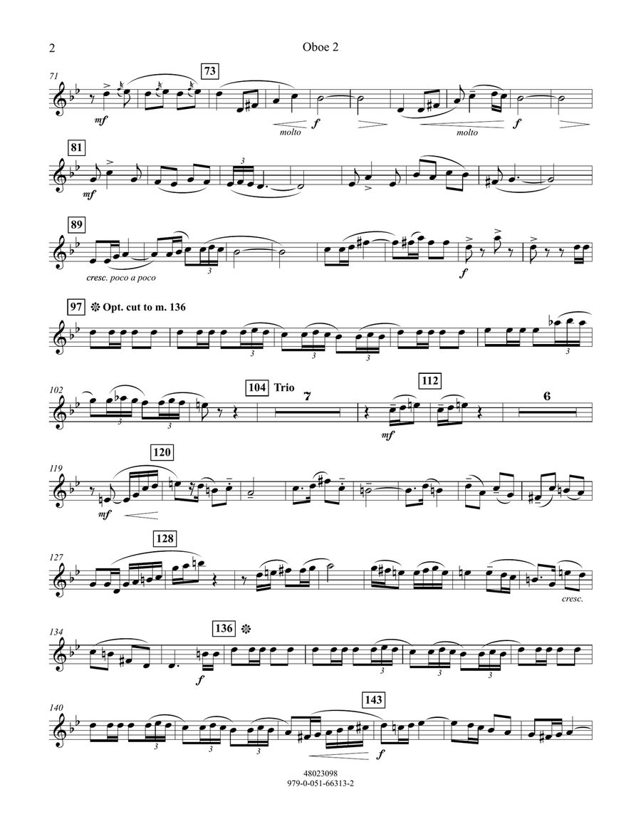 El Gato Montés (The Wild Cat) - Oboe 2 Concert Band scores gallery preview page 2