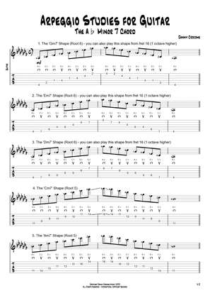 Arpeggio Studies for Guitar - The Ab Minor 7 Chord