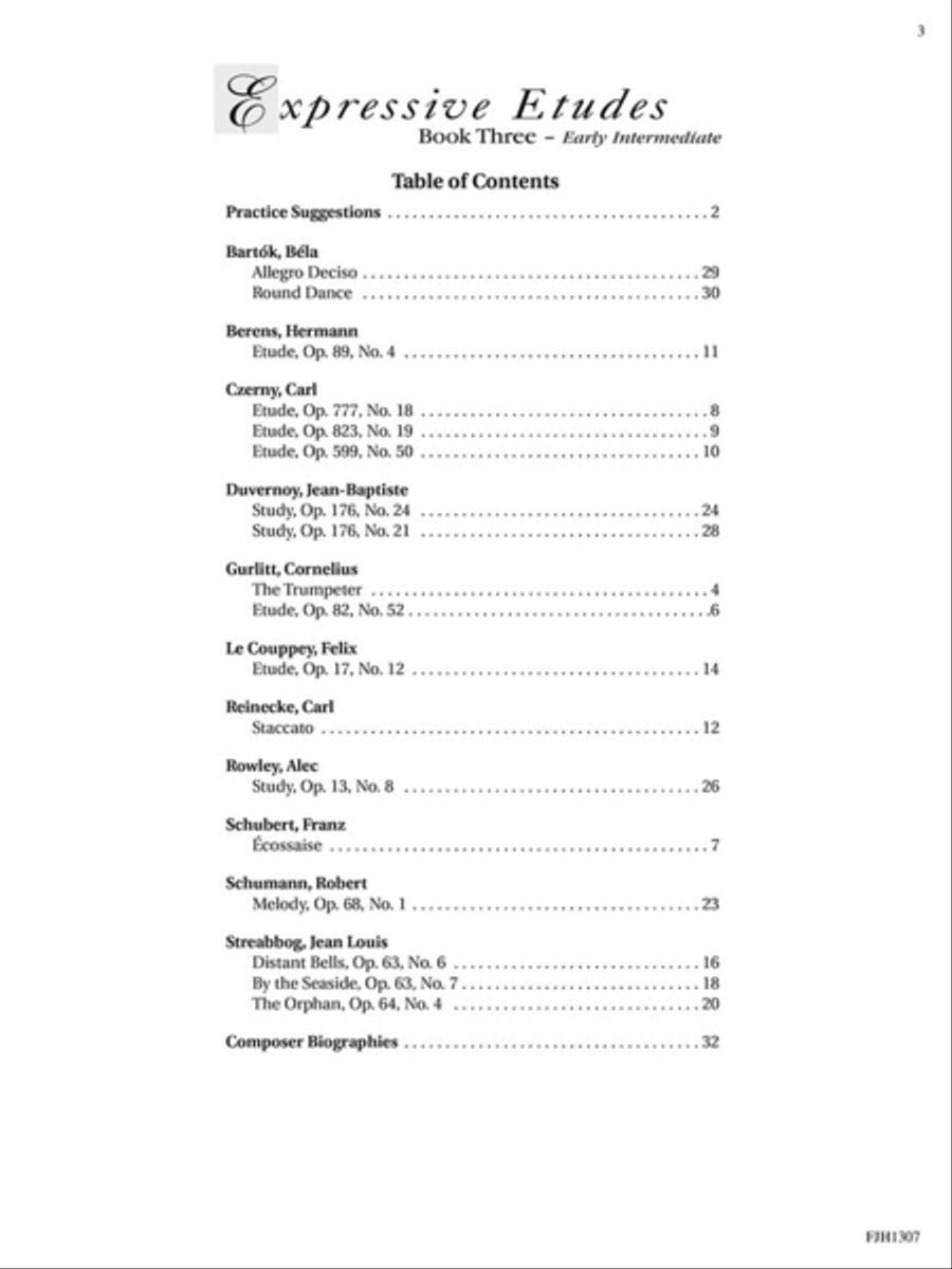 Expressive Etudes, Book Three