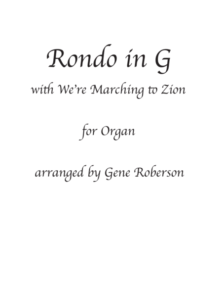 Rondo in G John Bull - Marching to Zion ORGAN image number null