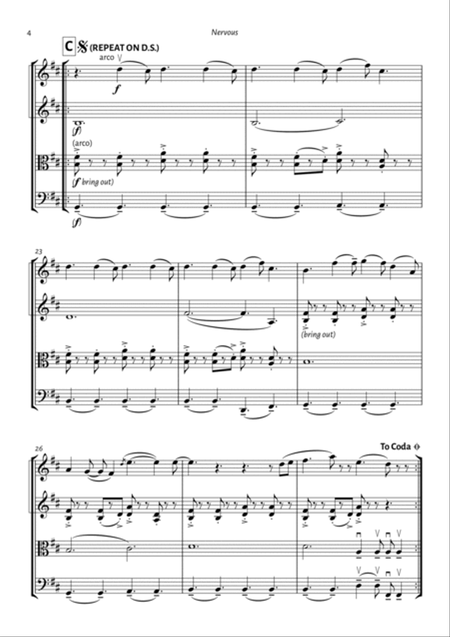 Nervous String Quartet scores gallery preview page 4