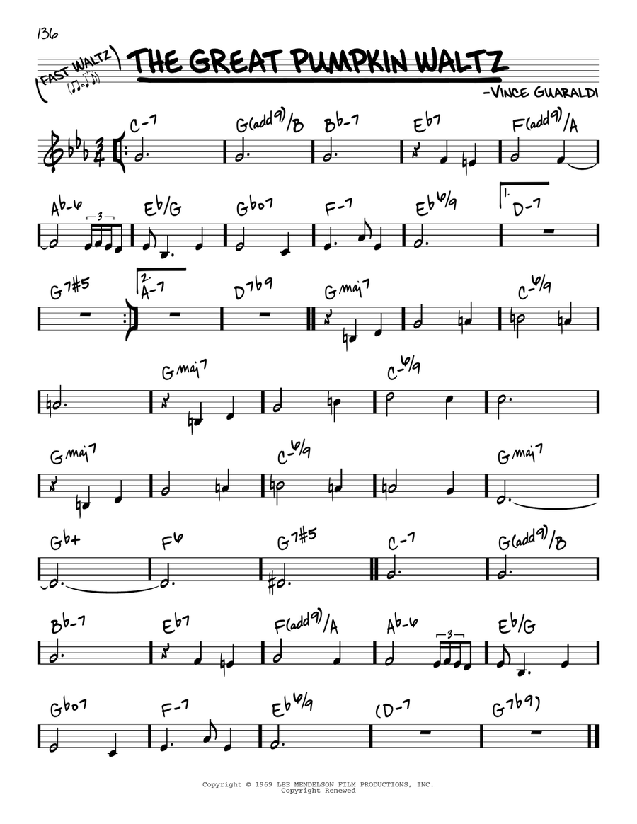 The Great Pumpkin Waltz Piano scores gallery preview page 1