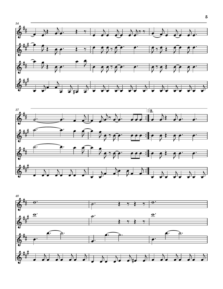 Easy Livin' Saxophone Quartet scores gallery preview page 6