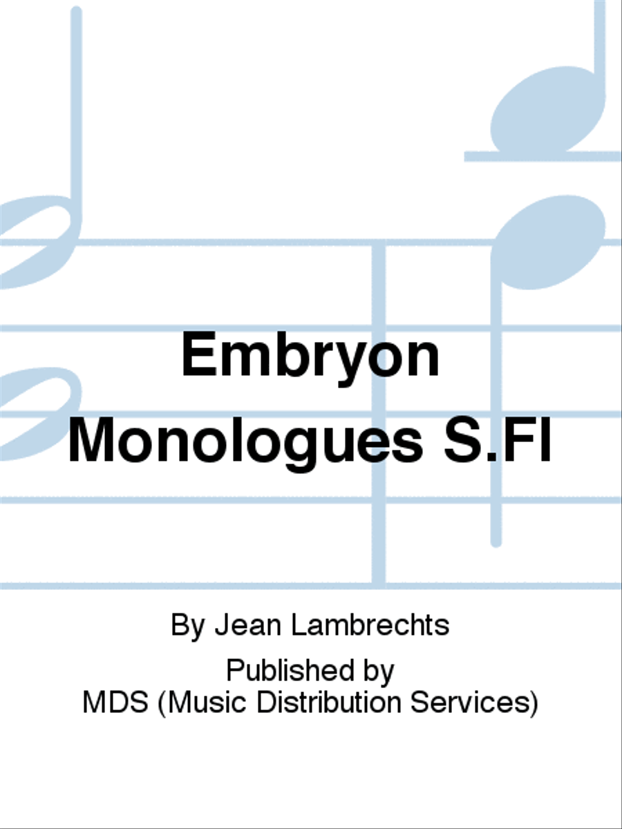 EMBRYON MONOLOGUES S.Fl Flute Solo scores gallery preview page 1