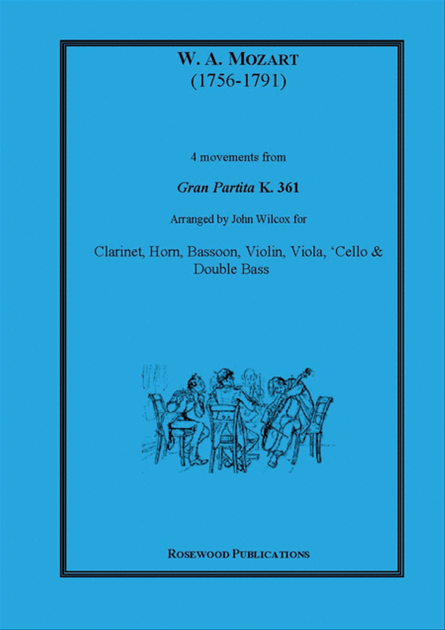Septet - 4 Movements from the Gran Partita K.361 Clarinet scores gallery preview page 1