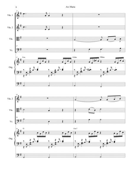 Ave Maria (String Quartet - Organ Accompaniment) image number null