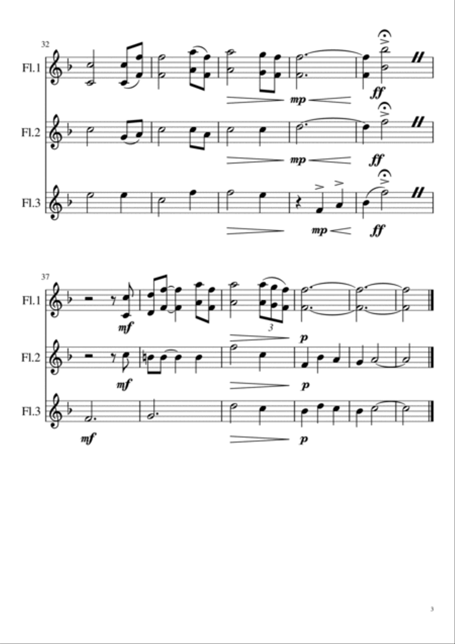 Amazing Grace Amazing Grace Woodwind Trio scores gallery preview page 3