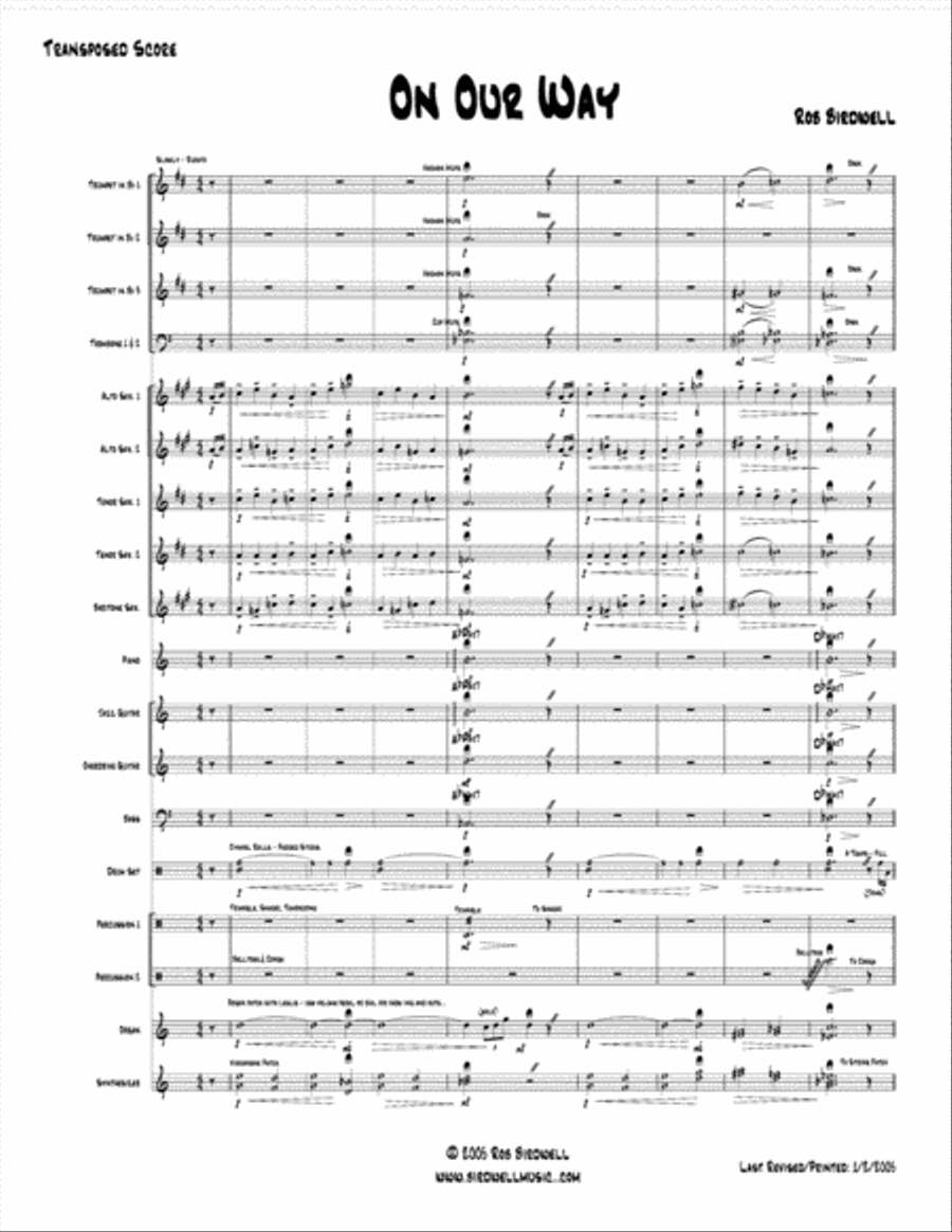 On Our Way Jazz Ensemble scores gallery preview page 1