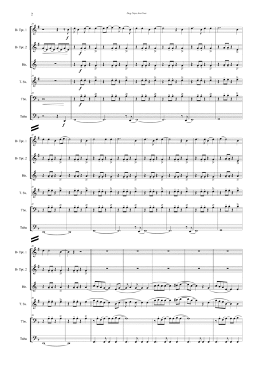 Dog Days Are Over Dog Days Are Over Brass Quintet scores gallery preview page 3