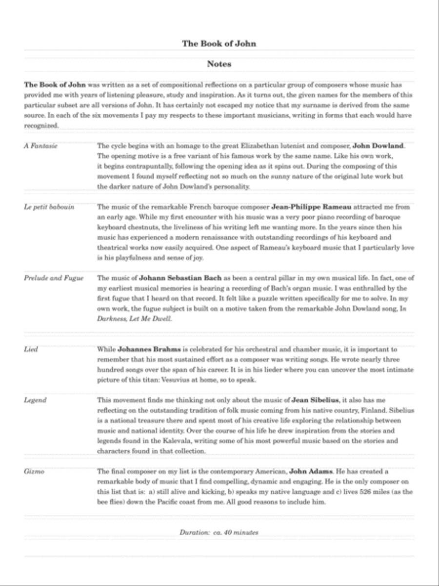 The Book of John Classical Guitar scores gallery preview page 2