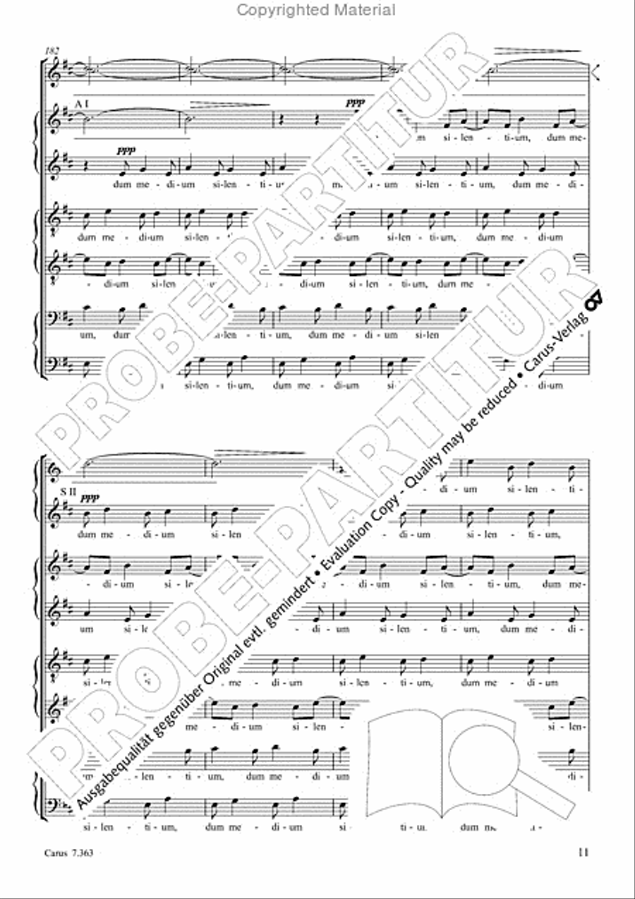 Dum medium silentium Dum medium silentium SSAATTBB scores gallery preview page 12