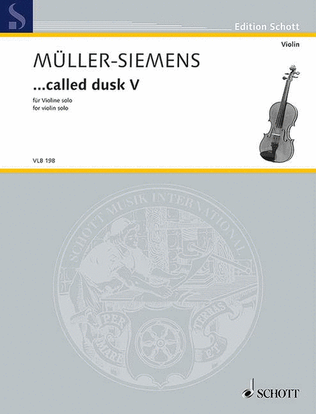 Book cover for ...called Dusk V Violin Solo