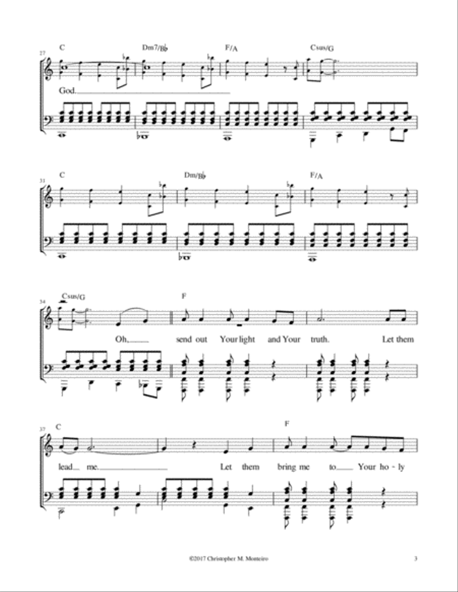 Why Are You (Psalm 42.5,11; 43.3-5 WEB) Piano, Vocal, Guitar scores gallery preview page 4