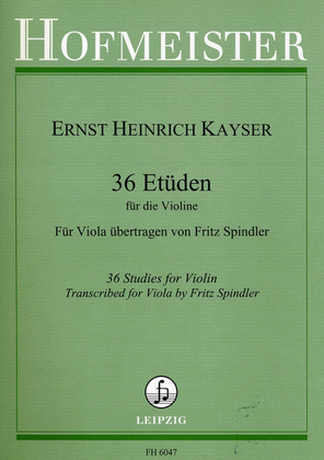 Book cover for 36 Etuden fur Violine, op. 20